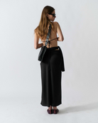 SKIRTS Detailed Wrap Skirt in Black Claudent