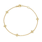 JEWELRY Diamond Cluster Bracelet in Yellow Gold Riberra