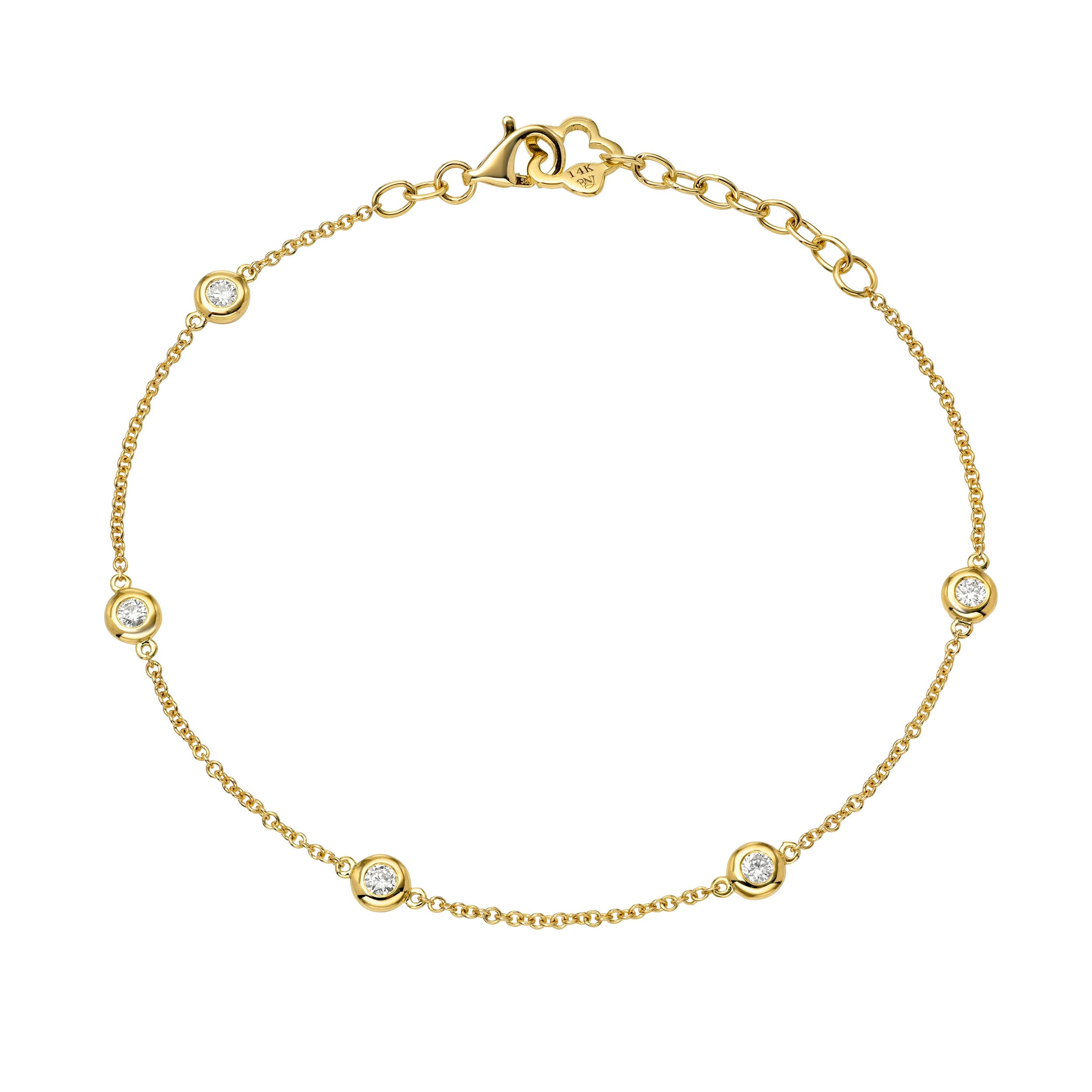 JEWELRY Diamond by the Yard Bracelet in Yellow Gold Riberra