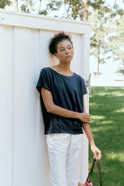TEES/TANKS DONNA PLEAT HEM TEE Kal Rieman