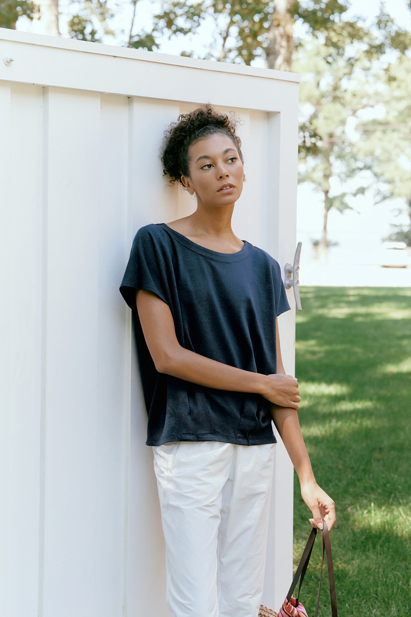 TEES/TANKS DONNA PLEAT HEM TEE Kal Rieman