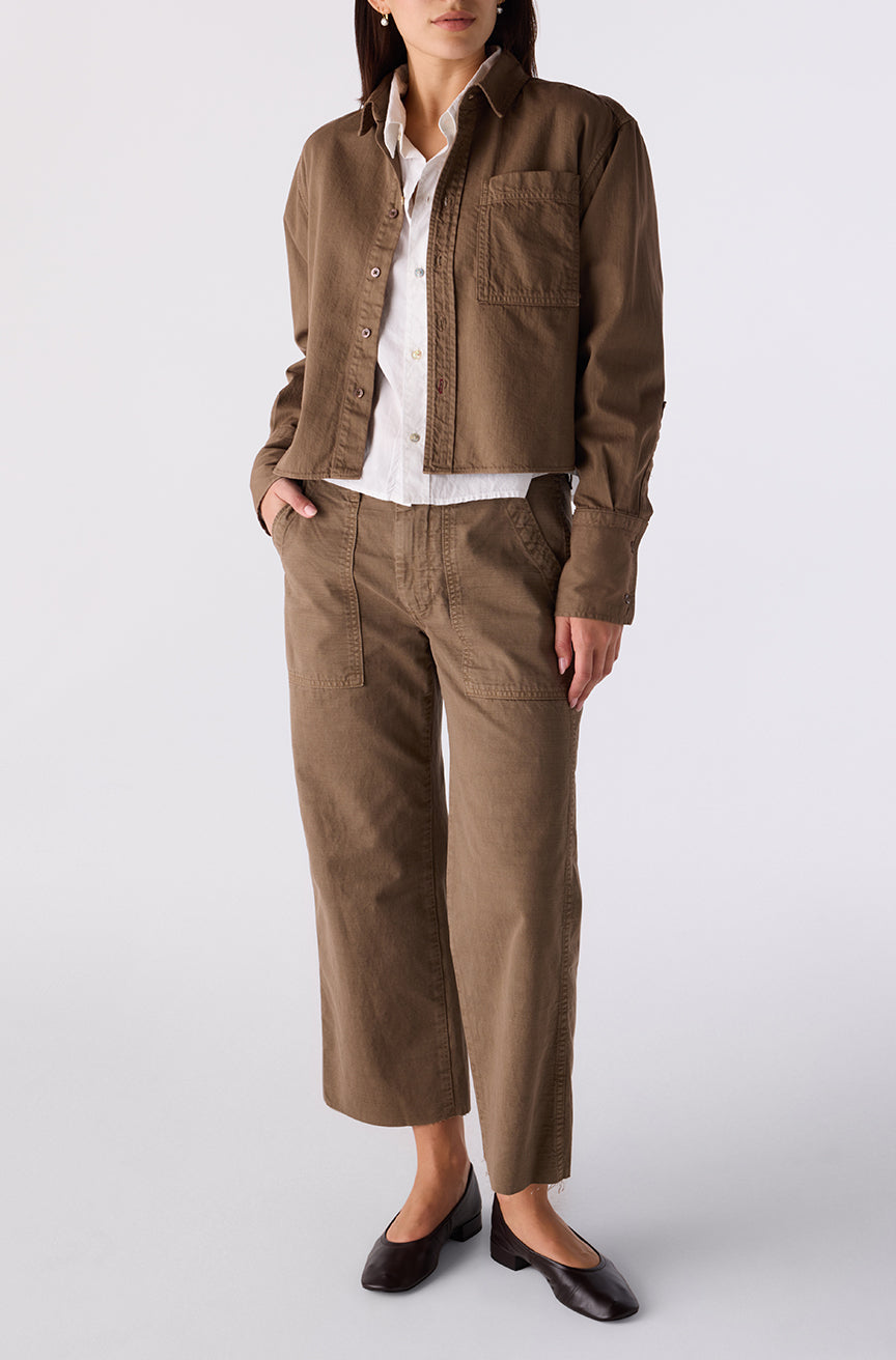 PANTS/SHORTS Easy Army Slouch Crop Pant in Root AMO
