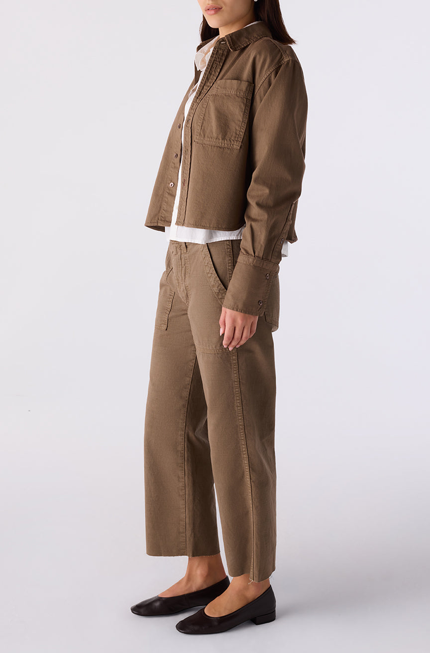 PANTS/SHORTS Easy Army Slouch Crop Pant in Root AMO