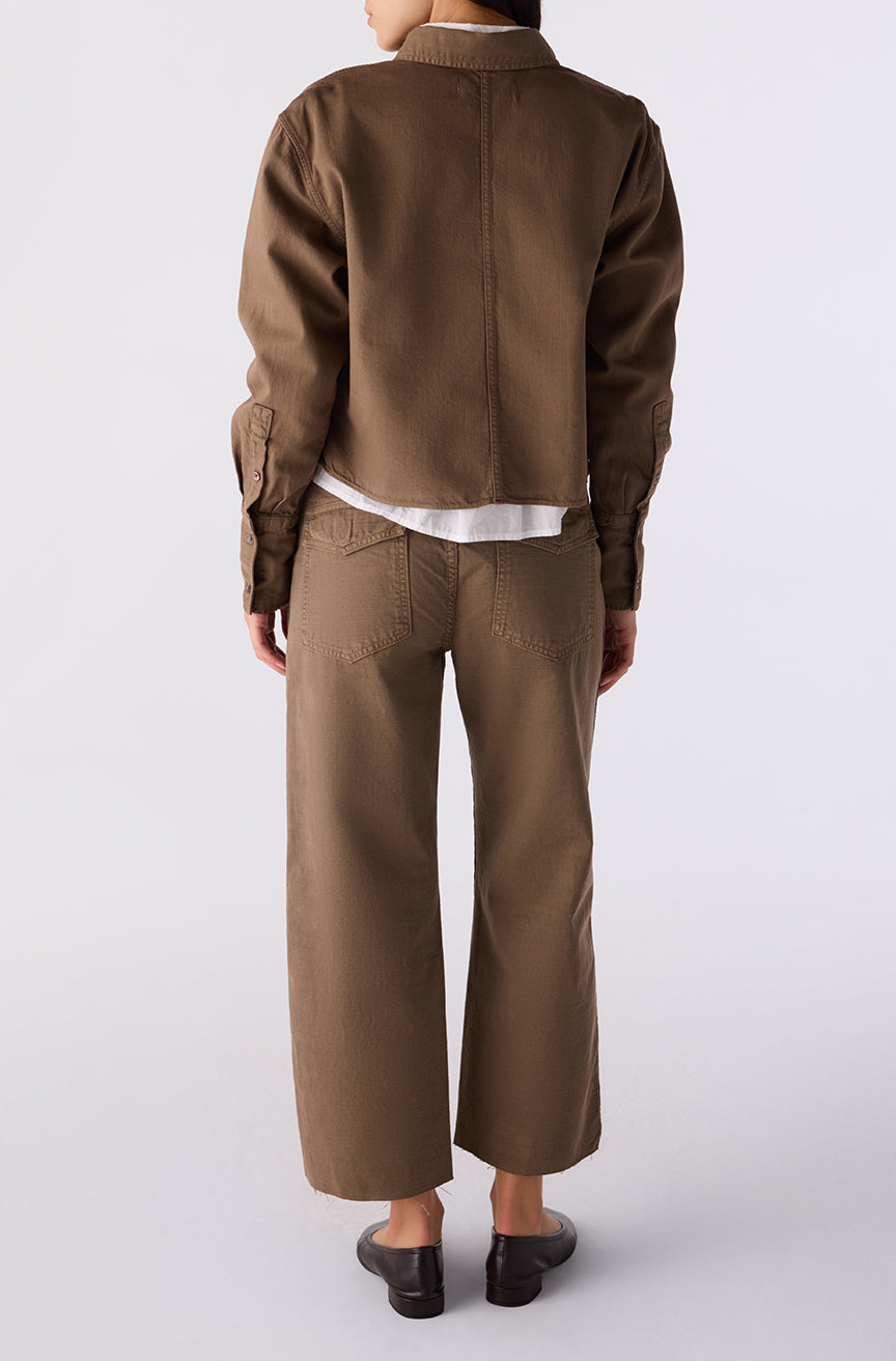 PANTS/SHORTS Easy Army Slouch Crop Pant in Root AMO