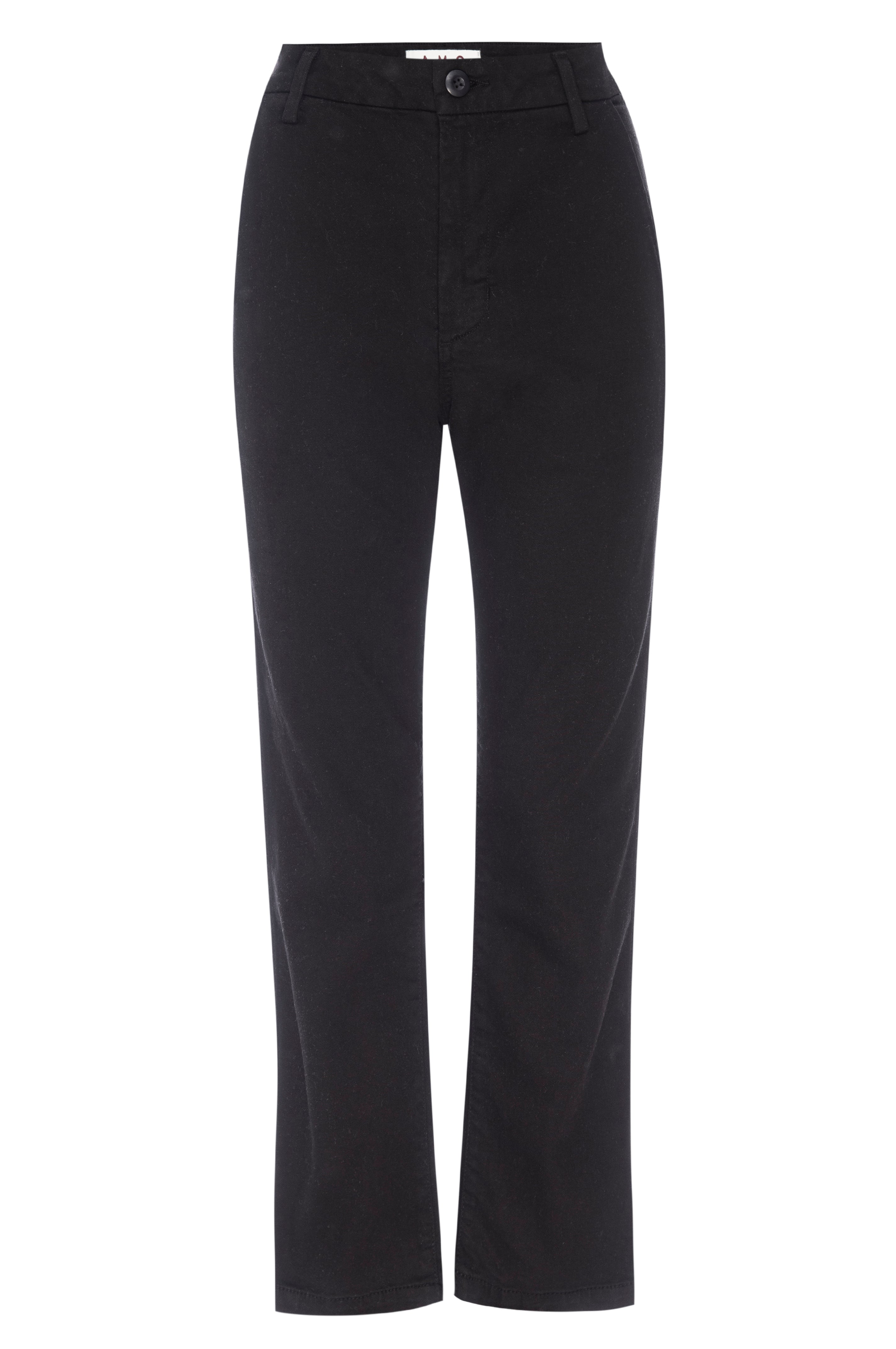 DENIM Easy Trouser Relaxed Crop Straight in Black AMO
