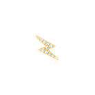 JEWELRY TS - 14K SINGLE MINI DIAMOND LIGHTNING BOLT STUD EARRING EF Collection