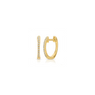 JEWELRY TS - 14K SINGLE DIAMOND HUGGIE EARRING EF Collection