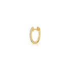 JEWELRY TS - 14K SINGLE DIAMOND HUGGIE EARRING EF Collection
