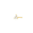 JEWELRY TS - 14K SINGLE DIAMOND TRIO STUD EARRING EF Collection