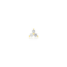 JEWELRY TS - 14K SINGLE DIAMOND TRIO STUD EARRING EF Collection