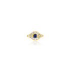 JEWELRY TS - 14K SINGLE MINI DIAMOND EVIL EYE STUD EARRING (SERAFINA FIRST) EF Collection