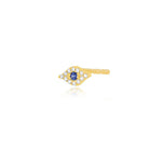 JEWELRY TS - 14K SINGLE MINI DIAMOND EVIL EYE STUD EARRING (SERAFINA FIRST) EF Collection