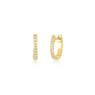 JEWELRY Diamond Mini Huggies in Yellow Gold EF Collection