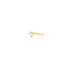 JEWELRY TS - 14K SINGLE MINI DIAMOND PEAR STUD EARRING EF Collection
