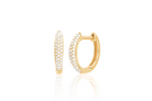 JEWELRY Diamond Dome Huggies in Yellow Gold EF Collection