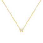 JEWELRY Diamond Baby Butterfly Necklace in Yellow Gold EF Collection