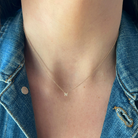 JEWELRY Diamond Baby Butterfly Necklace in Yellow Gold EF Collection