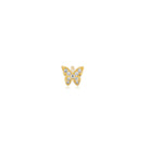 JEWELRY TS - 14K SINGLE BABY DIAMOND BUTTERFLY STUD EARRING EF Collection