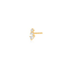 JEWELRY TS - 14K SINGLE MULTI FACETED DIAMOND STUD EARRING EF Collection