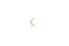 JEWELRY TS - 14K SINGLE BABY DIAMOND MOON STUD EARRING EF Collection