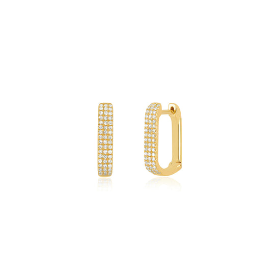 JEWELRY TS - 14K DIAMOND JUMBO LOLA HOOP EARRINGS EF Collection