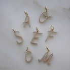 JEWELRY Diamond Script Initial "A" Charm in Yellow Gold EF Collection