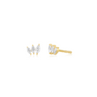 JEWELRY TS - 14K SINGLE RIGHT DIAMOND MARQUISE MINI FAN STUD EARRING EF Collection