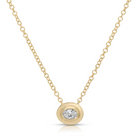 JEWELRY Oval Diamond Necklace in Yellow Gold EF Collection