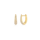 JEWELRY Diamond Mini Maeve Huggies Earrings in Yellow Gold EF Collection
