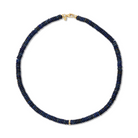 JEWELRY Lapis Lazuli Rondelle Bead Necklace in Yellow Gold EF Collection