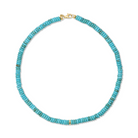 JEWELRY Turquoise Rondelle Bead Necklace in Yellow Gold EF Collection