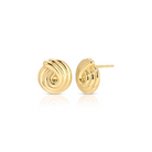 JEWELRY Gold Swirl Stud Earrings in Yellow Gold EF Collection