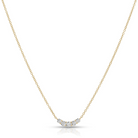 JEWELRY Graduated Diamond Arc Necklace in Yellow Gold EF Collection
