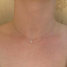 JEWELRY Full Cut Diamond Crescent Choker Necklace in Yellow Gold EF Collection