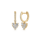 JEWELRY TS - 14K MINI FULL CUT DIAMOND HEART HUGGIE EARRINGS EF Collection