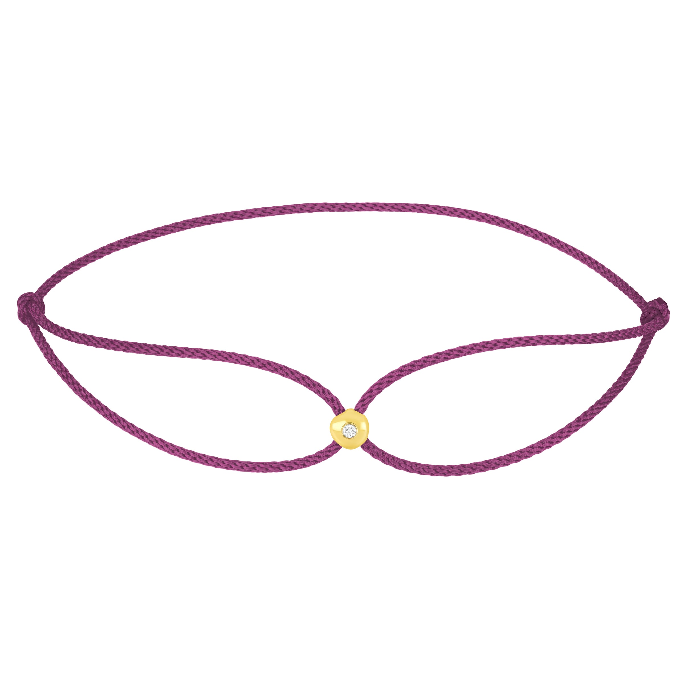 JEWELRY Diamond Dot Cord Bracelet in Plum EF Collection
