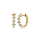 JEWELRY TS - 14K DIAMOND FLEUR HUGGIE EARRINGS EF Collection