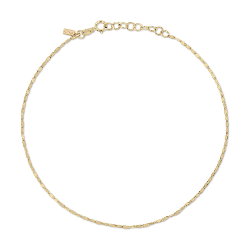 JEWELRY Ella Chain Anklet in Yellow Gold EF Collection