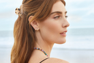 JEWELRY Party Mix Rondelle Bead Necklace in Yellow Gold EF Collection