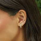 JEWELRY TS - 14K SINGLE MINI HUMMINGBIRD STUD EARRING WITH DIAMOND EYE EF Collection