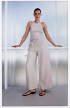 PANTS/SHORTS Linen Cropped Summer Pant in Jute Heather Enza Costa