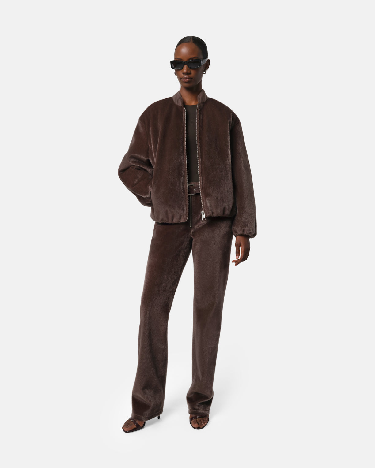 COATS/JACKET Maris Pony Padded Bomber in Umber Apparis