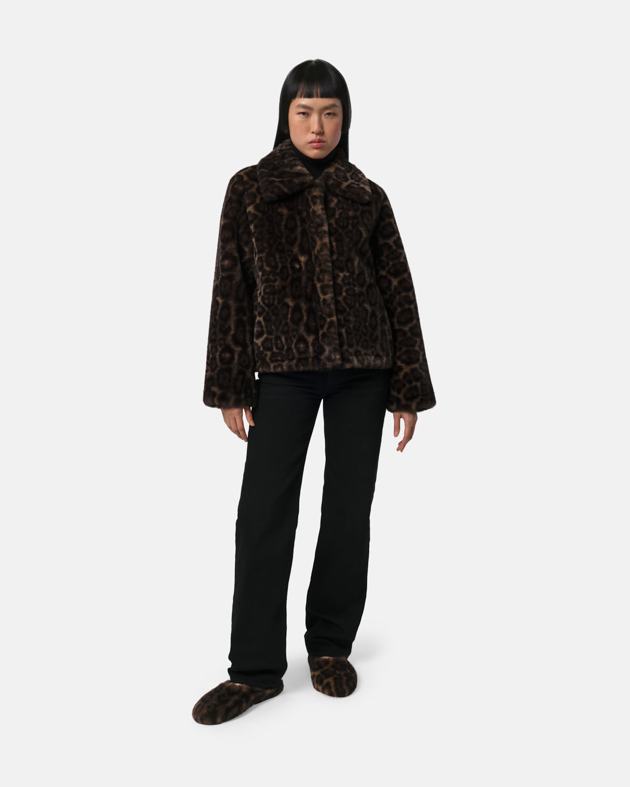 SHOES Magda Flat Slipper in Dark Leopard Apparis