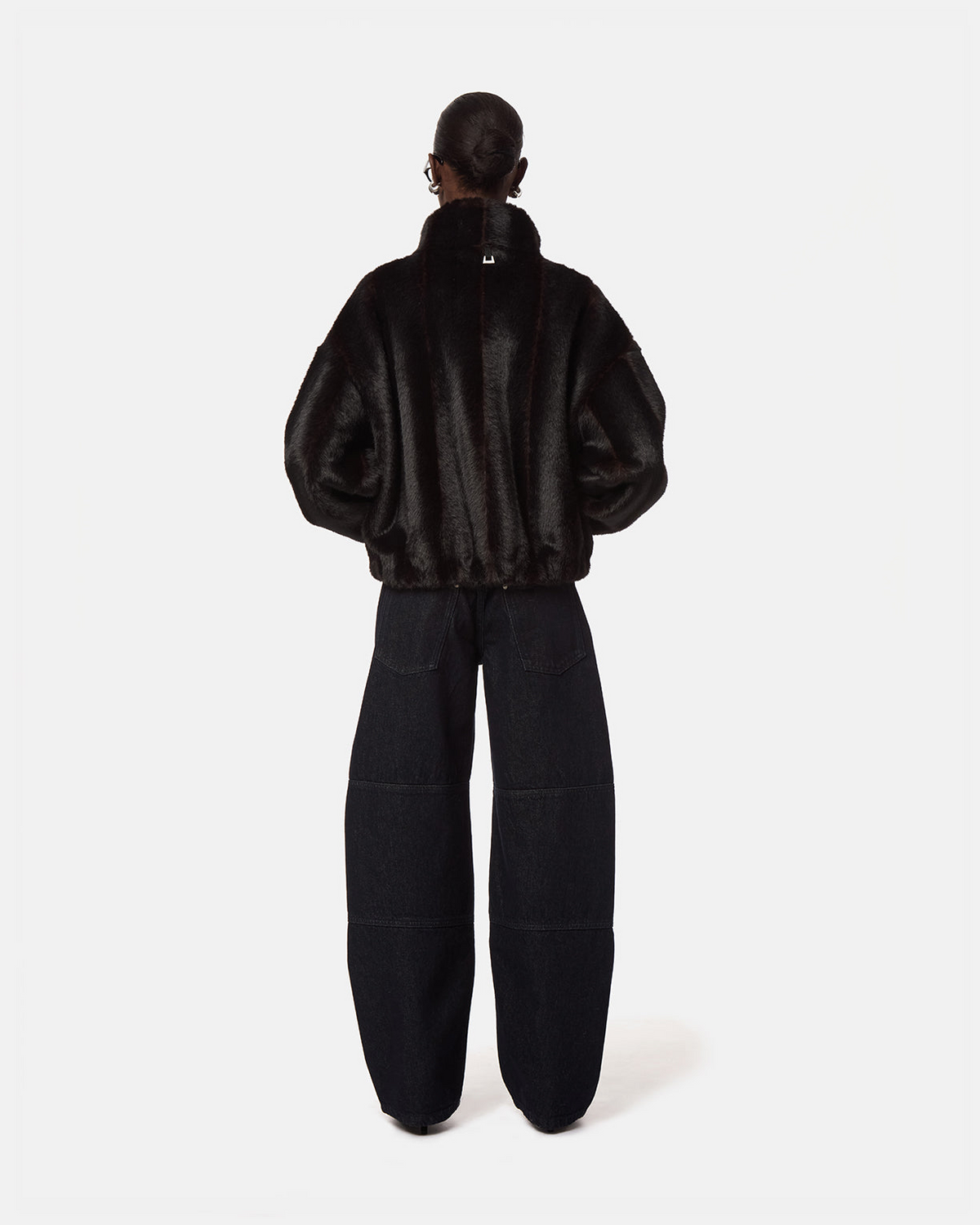 COATS/JACKET Iris Shaved Mink Bomber in Noir Multi Apparis