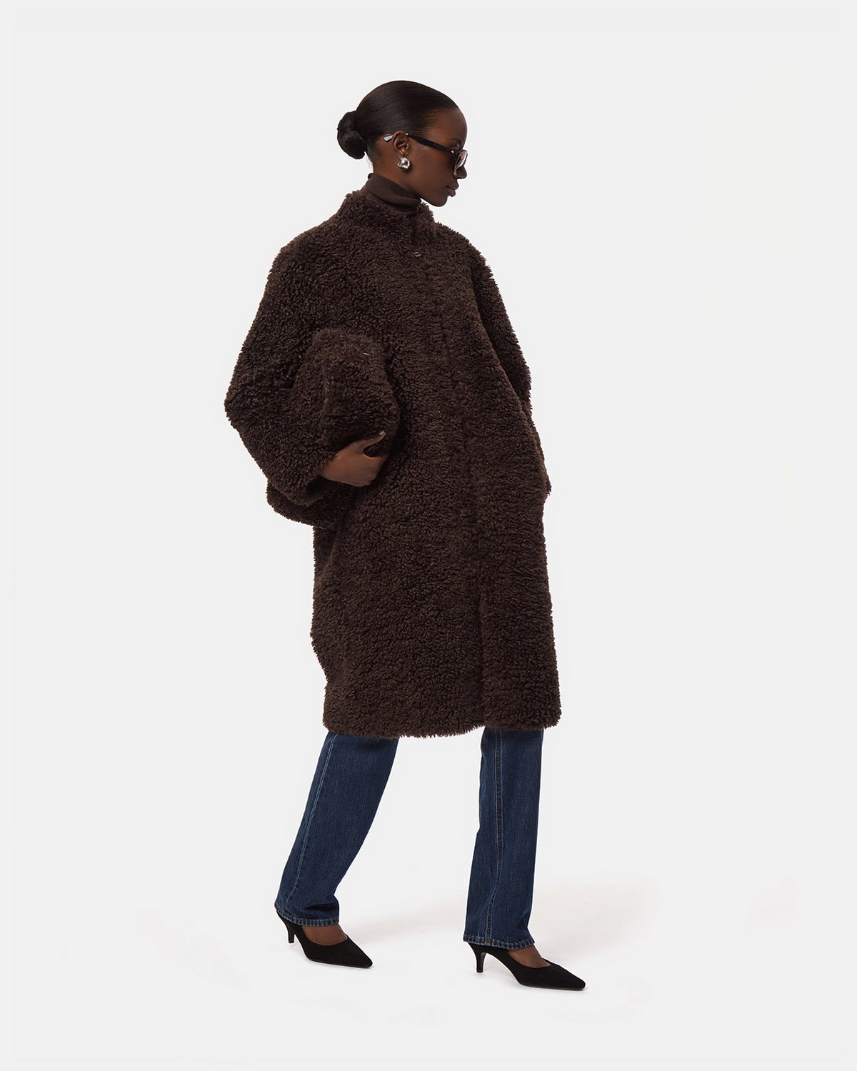 COATS/JACKET Jude Bouclette Coat in Brown Apparis