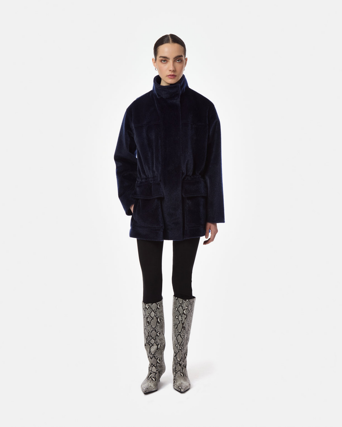COATS/JACKET Edie Pony Parka in Navy Apparis