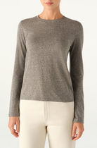 BLOUSES/SHIRTS/TOPS Drew Long Sleeve Tee in Heather Grey AMO