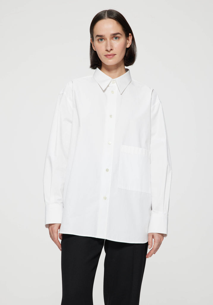 BLOUSES/SHIRTS/TOPS Unisex Classic Shirt in White Rohe