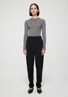 Tops Róhe Merino Long Sleeve in Grey Melange Rohe