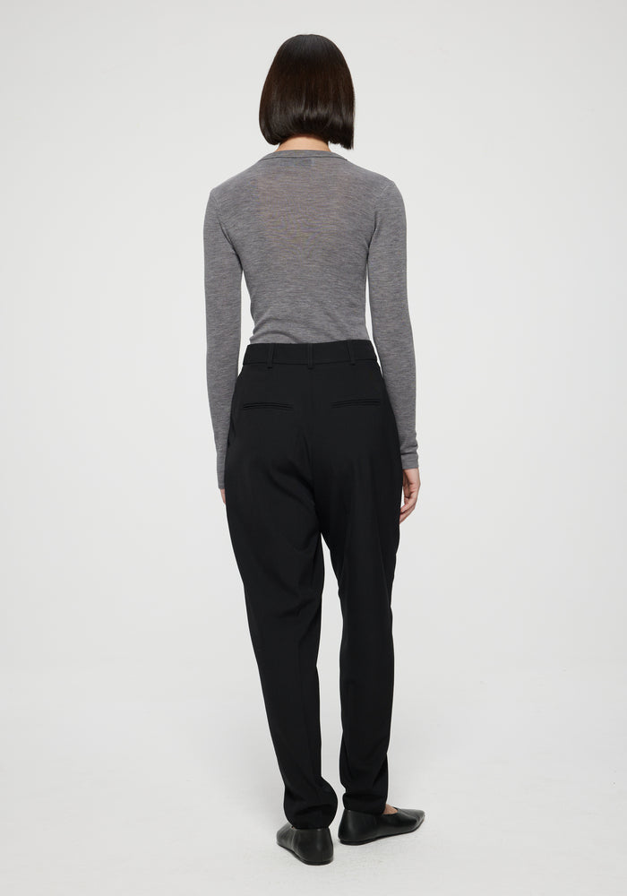 Tops Róhe Merino Long Sleeve in Grey Melange Rohe